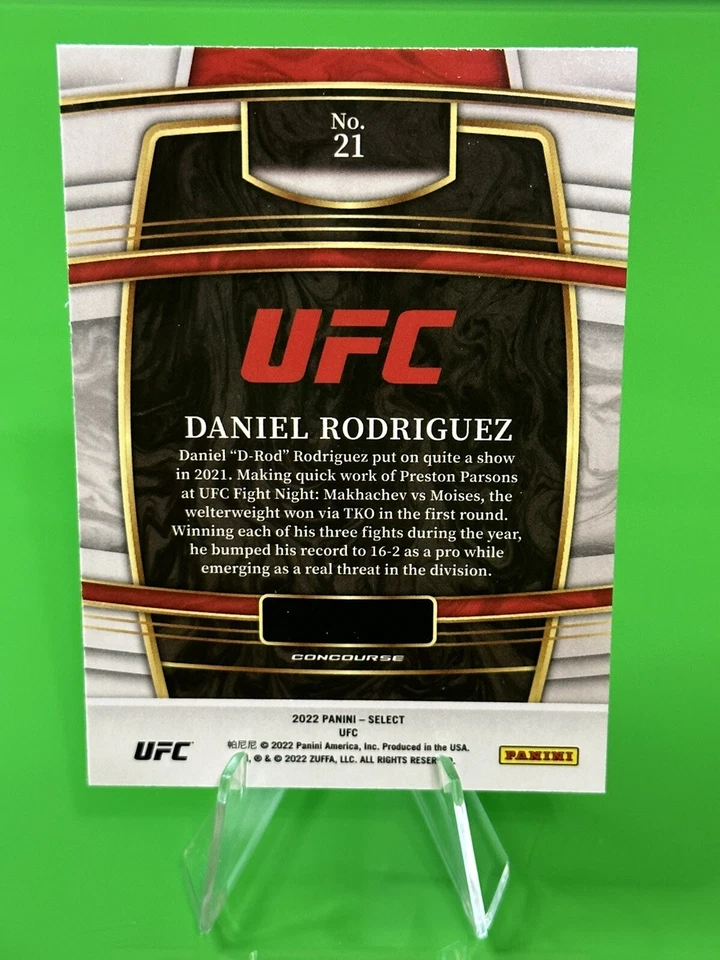 💥💥2022 Panini - Select UFC Concourse Silver Prizm #21 Daniel Rodriguez RC!💥💥 - Image 2 of 3