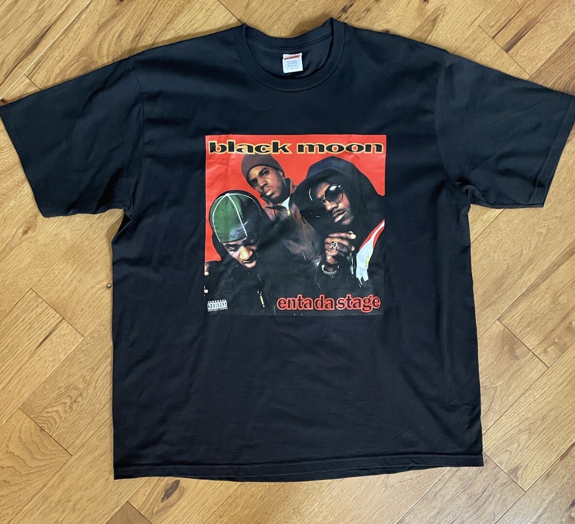 Supreme Enta Da Stage BLACK MOON T-shirt black XL Buck Em Down Hip 