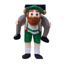 Morph Piggy Back Bavarian Man Halloween OktoberFest Costume One Size Lederhosen