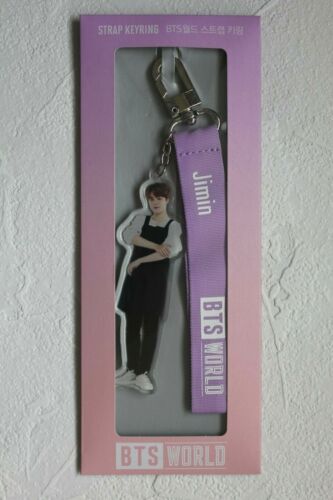 Official BTS Keychain, BTS World Strap Keyring - Jimin - Picture 1 of 3
