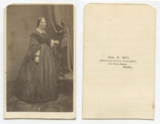 CIVIL WAR ERA LADY, CDV PORTRAIT BY BILL, BROOKLYN
