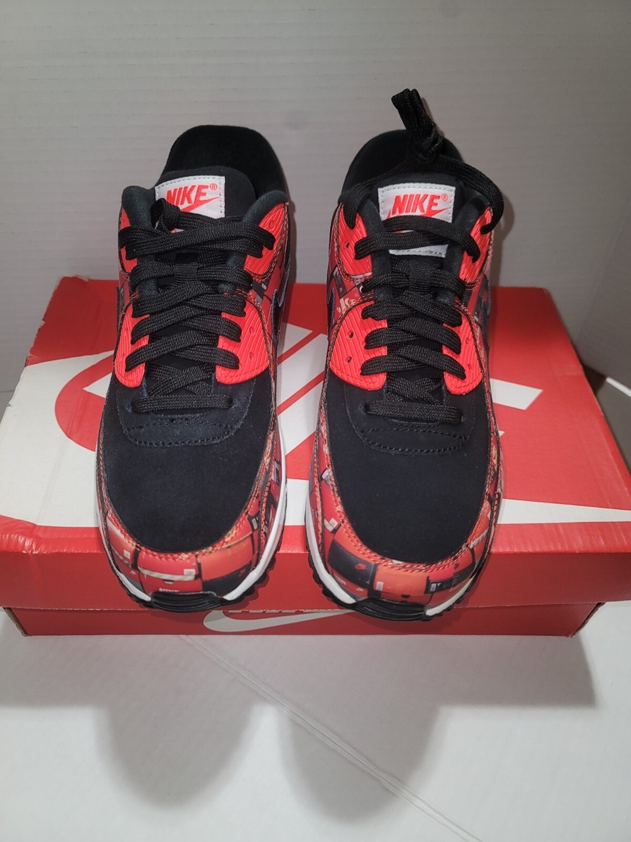 Nike Atmos x Air Max 90 We Love Nike - Bright Crimson SIZE