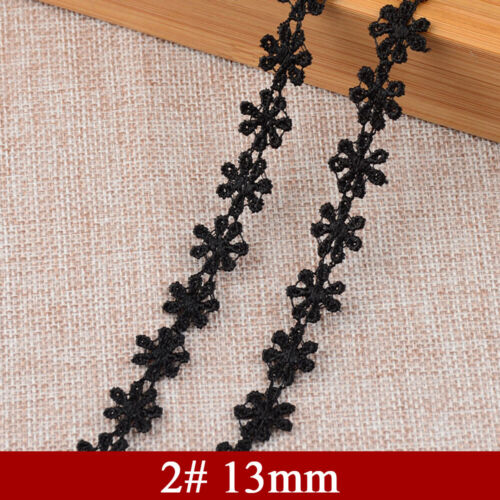 13/15/25mm Guipure Embroidered Daisy Flower Lace Trim Sewing and Embellishment - Picture 13 of 63