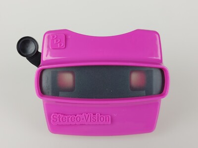 DDD 3D Systems Corporation Stereo-Vision Pink Black ''View-Master'' Viewer Working