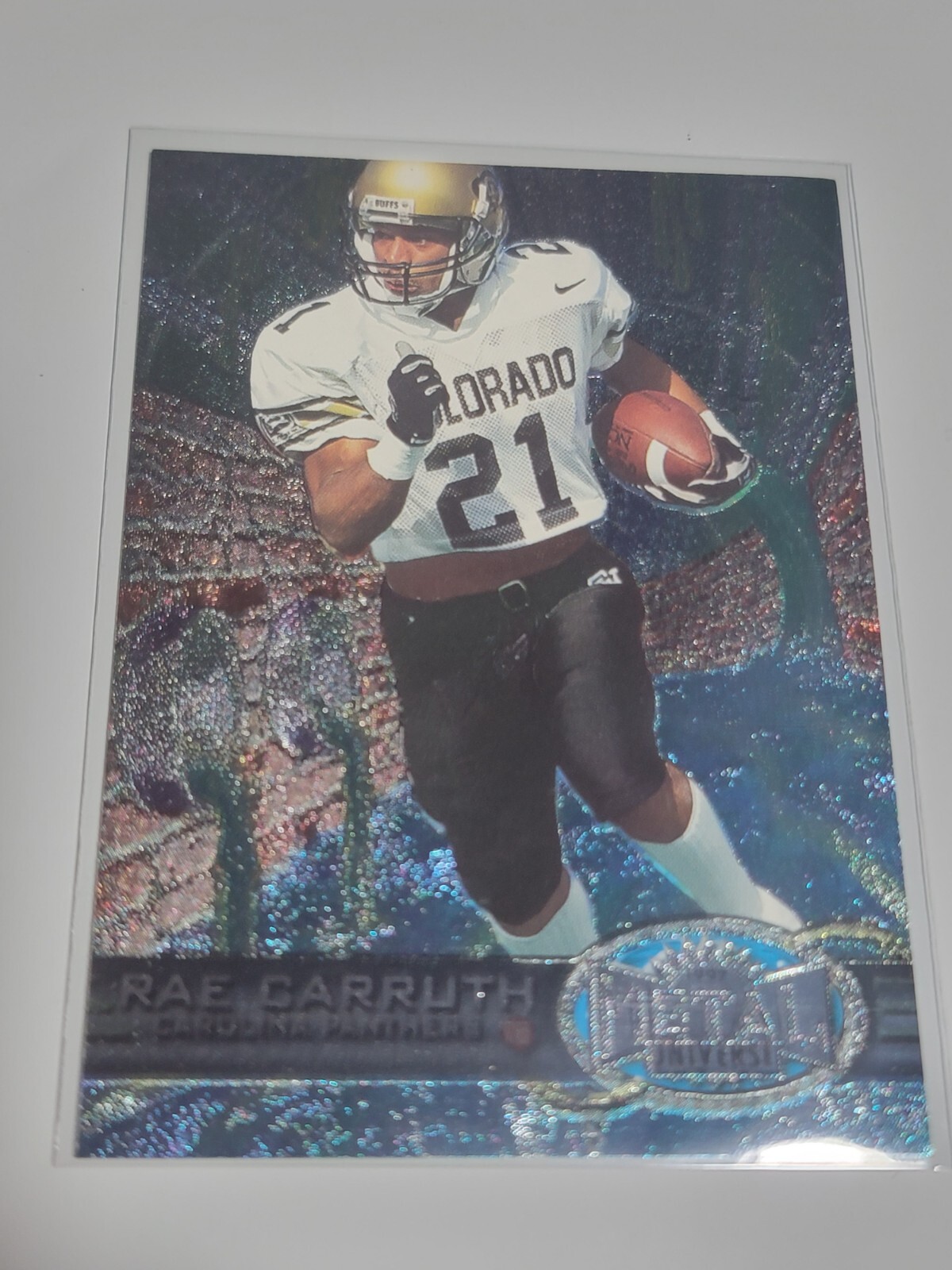 RAE CARRUTH 1997 Metal Universe Rookie #181.  COLORADO