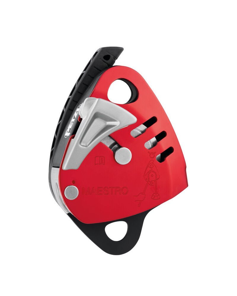 Petzl Descensor Maestro L Con Polea Bloqueador Cargas 280KG Cuerda Da 12,5