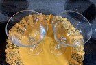2 Crystal Wine Glasses 8" tall with Stem — photo 2