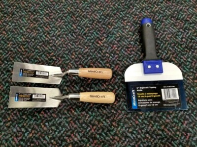 Mintcraft 5x2'' Trowels & 6'' Taping Knife Set