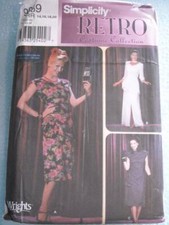 9969 Retro Dress Size 6 8 10 12 1940's Costume Simplicity Pattern Uncut OOP