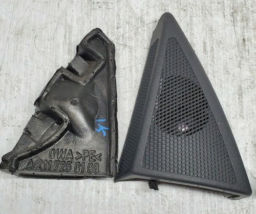 03-09 Mercedes W211 E320 E500 Left Right Front Tweeter Speakers & Cover Black - Picture 3 of 8