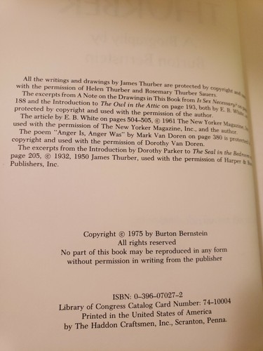 1975 1st edition Thurber: A Biography - Burton Bernstein Hardcover dust jacket - Picture 6 of 12
