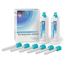 MARK3 Clear Bite VPS Bite Registration, Fast Set, 2 - 50 ml cartridges & 6 mixi