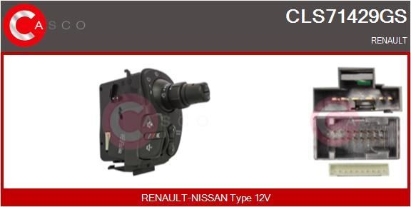 Commutateur de colonne Renault Kangoo Be Bop en plastique ABS renforcé noir