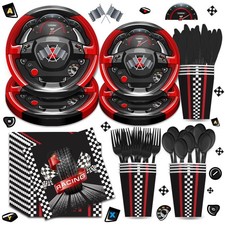 Race Car Birthday Party Supplies Racing Decorations Plates Napkins Serves 24