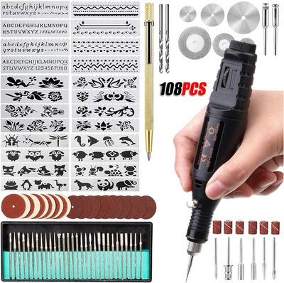 #ad #ad 108xElectric Micro Engraver Pen Engraving Kit DIY Rotary Tool for Jewelry Metal $18.61