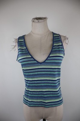 MARELLA KNIT SLEEVELESS JERSEY TANK TOP WOMEN SIZE S WOMAN CASUAL VINTAGE T-SHIRT