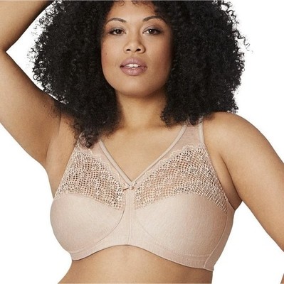 Women's Full Figure Magic Lift Moisture Control Wirefree Bra - Cafe Heather- 40G