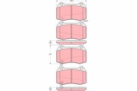 TRW Bremsbelagsatz, Scheibenbremse GDB3381 Passend FüR Nissan