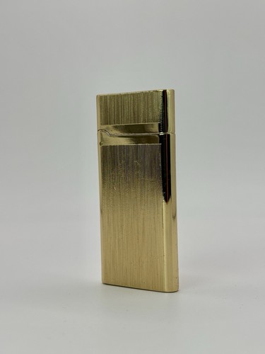Luxury Gold Metal Slimline Kerosene Cigar lighter Uk Stock - Picture 2 of 5