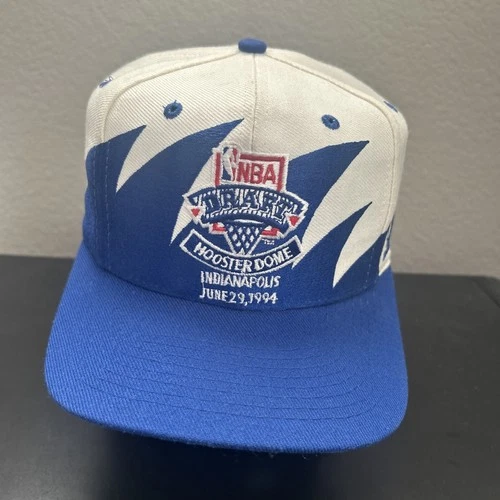 Vintage 1994 NBA Draft Hoosier Dome Logo Athletic Sharktooth Snapback Cap Hat - product listing photo