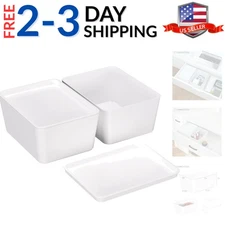 Storage Bins With Lids Plastic Containers: Plastic Multipurpose Stackable Sto...