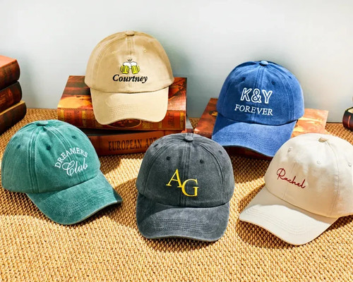 SALE!Monogrammed Unisex Baseball Hat, Custom Embroidered Logo Hat Club Gifts Vtg