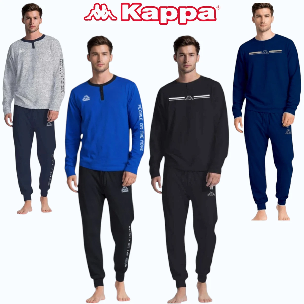 Pigiama Uomo Henry Terre: 2 Pezzi In Cotone Con Fantasia Diamanti, Manica Lunga, Taglie Forti M-3XL
