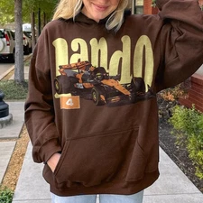 Vintage Lando Norris #4 McLaren Racing Team 2025 Hoodie  Graphic Gift Fan