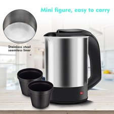 0.5L Mini Electric Kettle Stainless Steel Automatic Power Off Water Boiler Pot