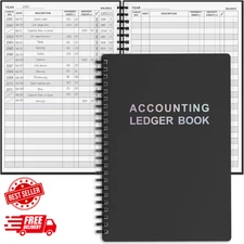 Accounting Ledger Book - A5 Check Register for Small Businesses & Personal Use,