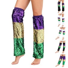 1Pairs Tricolor Sequins Leg Cover Masquerade Prom Carnival Costume Dress Up