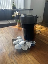 Nespresso Vertuo Pop Black with 10 Pods Included (No Lid for Watertank/DripTray)