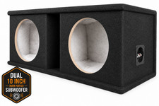 QPower QHP210V Dual 10" Vented Subwoofer Box Car Truck Audio Speaker Enclosure