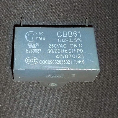 CBB61 6 uF 250VAC Capacitor 40/070/21 SH P0