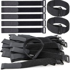 5/10PCS Reusable Hook Loop Cable Ties Adjustable Cinch Straps Organizer X