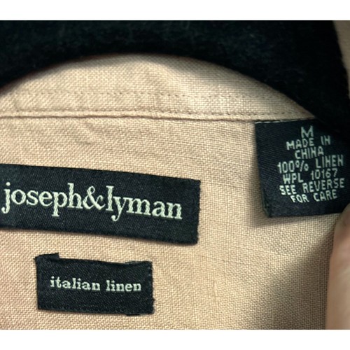 Joseph & Lyman Italian Linen shirt size M in Blush Coastal Beachy Shore Resort - Picture 4 of 4