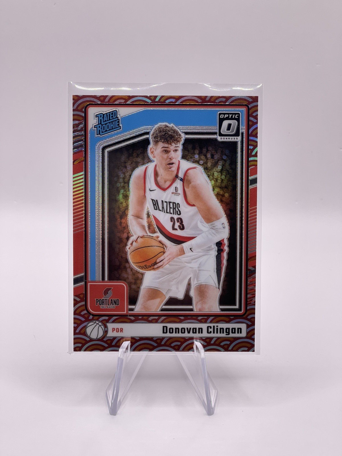 Optic 2024-25 Donovan Clingan Rated Rookie RC #272 Photon Trailblazers SSP