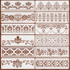 Border Stencils for Painting Mandala Flower Stencil Template Retro Reusable