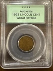 PCGS genuine 1928 Lincoln Wheat Cent