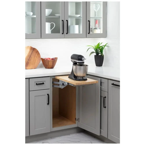 Heavy Duty Mixer Appliance Lift Mechanism For A 15" Cabinet Opening + Wood Shelf - Picture 3 of 6