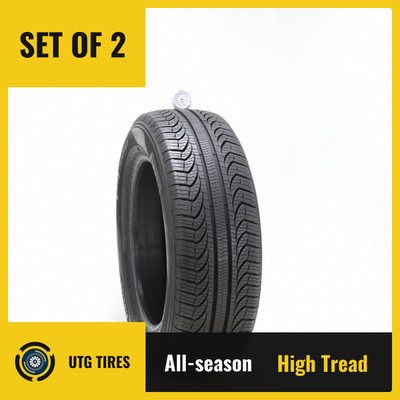 Set of (2) Used 225/60R17 Pirelli P4 Persist AS Plus 99T - 10.5/32