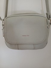 Ladies LULU-DK Pale Grey Cross Body Multi Zip Shoulder Camera Bag Good Con Used