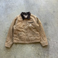 Vintage Carhartt WJ097 CML Detroit Jacket Camel Tan Blanket Lined Canvas Womens