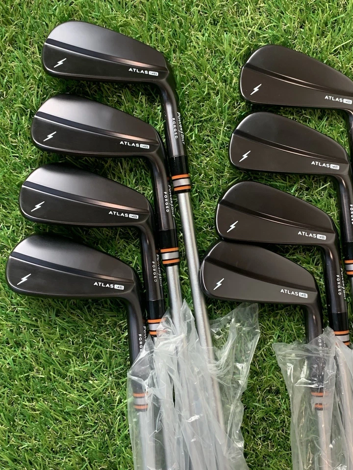 Juego de hierro PowerBilt Atlas MB Gunmetal 3-PW / KBS Tour C-Taper 120 rígido / NUEVO Foto 2 de 4