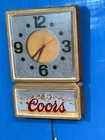 VTG Coors Light Beer Snow Cap Mountains Clock Sign    PARTS OR REPAIR
