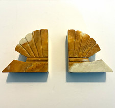 Art Deco Minmalistic Stone Bookends, 1920s, Set of 2