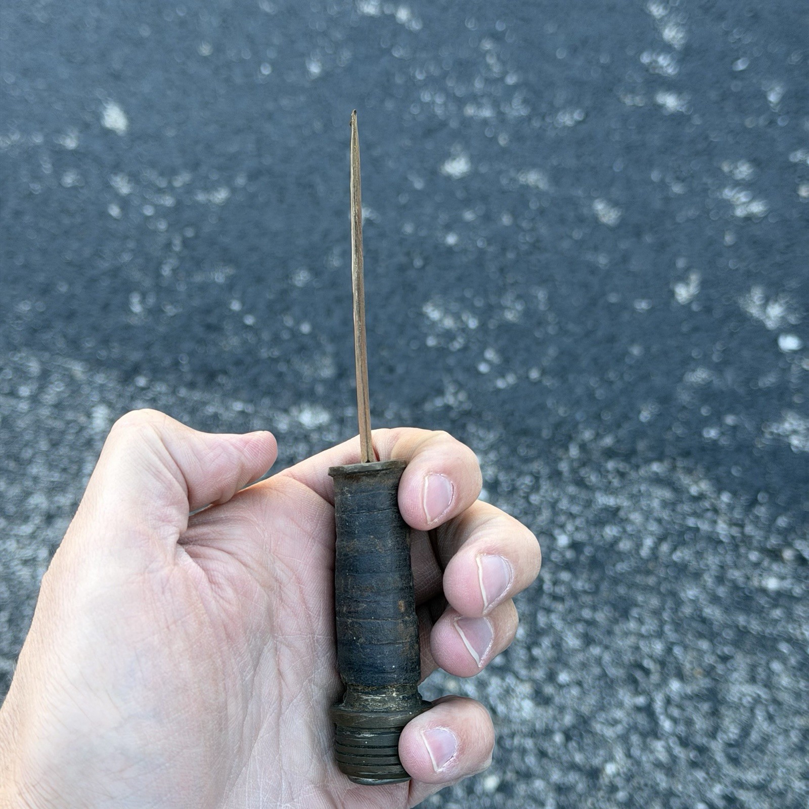 Vintage Curved Grafting Pruning Knife Leather Handle Garden Tool 8” Rusty