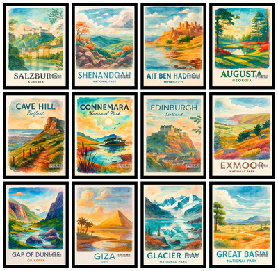 Natur Landschaften Druck | Nationalpark Poster | Wildnis Wandbild für Zuhause