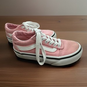 Vans Off The Wall Kids Old Skool Shoes Youth Missy Size 11 Pink Skater