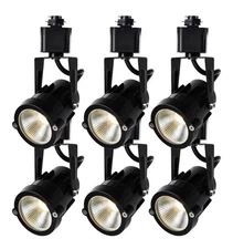 12W Dimmable LED Track Lights Halo Type -4000K 6Pk (Black)